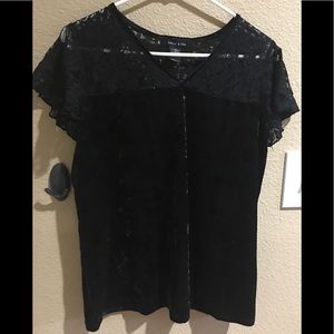 Brand new Adele & May blouse black velvet size L